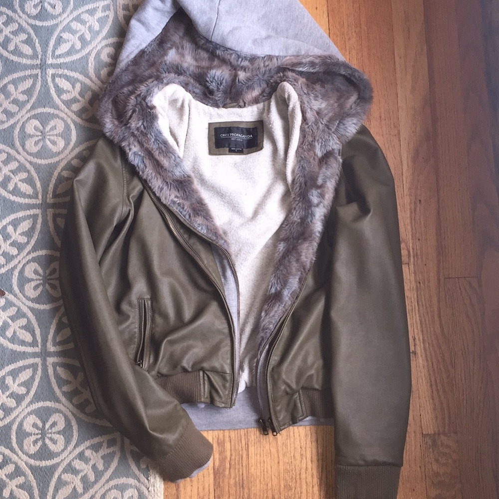 Obey leather jacket
